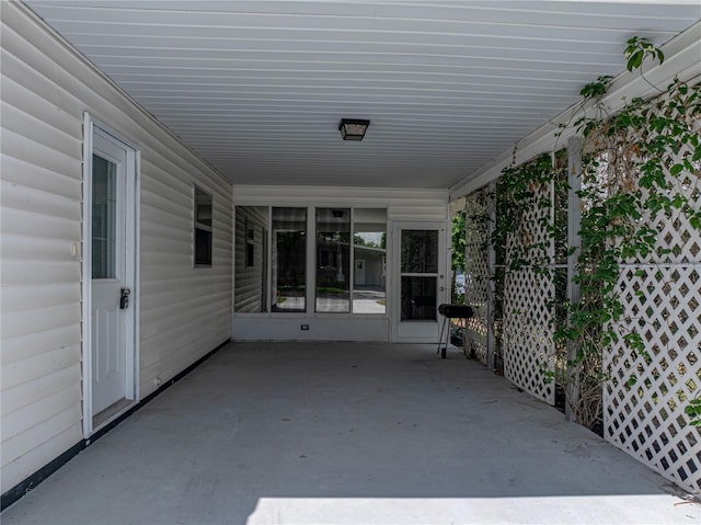view of patio with a carport