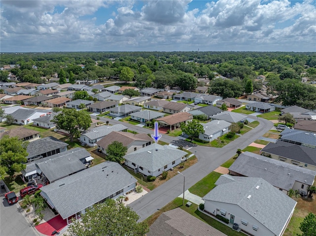 aerial view featuring a residential view