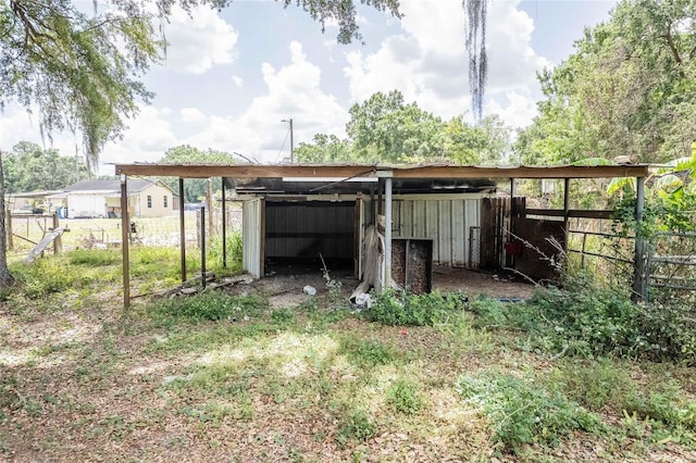 view of pole building featuring a detached carport