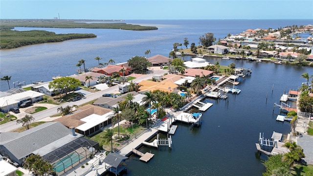 4921 Marlin Dr, New Port Richey, FL 34652 - aerial view with a water view and a residential view