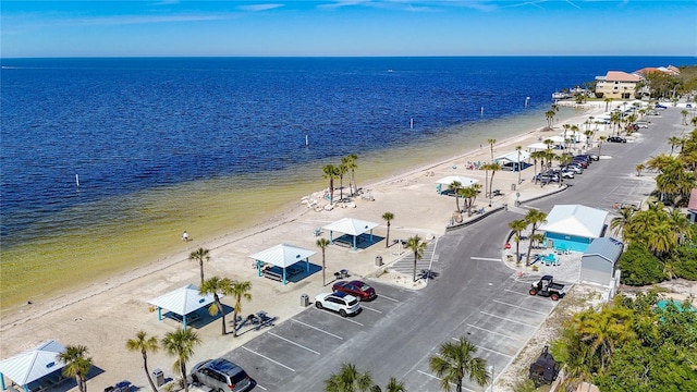 4921 Marlin Dr, New Port Richey, FL 34652 - bird's eye view with a water view and a beach view