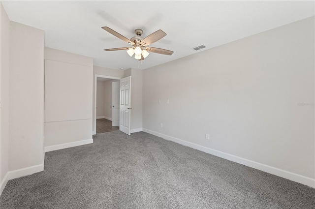 1502 Edgewater Beach Dr, Lakeland, FL 33805 - unfurnished room featuring visible vents, baseboards, a ceiling fan, and carpet