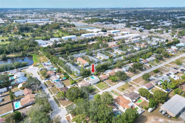 13032 Cumberland Dr, Largo, FL 33773 - birds eye view of property with a water view and a residential view
