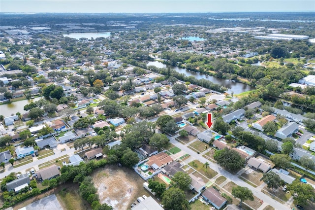 13032 Cumberland Dr, Largo, FL 33773 - drone / aerial view with a residential view and a water view
