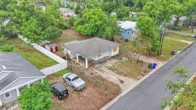 aerial perspective of suburban area