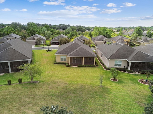 bird's eye view with a residential view