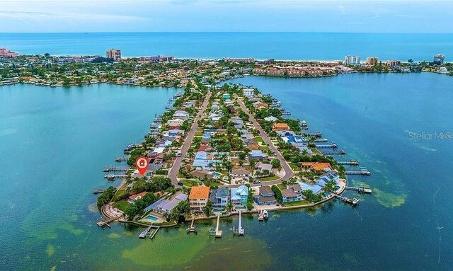 1140 Boca Ciega Isle Dr, St Pete Beach, FL 33706 - aerial overview of property's location with a large body of water