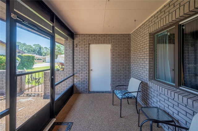 view of sunroom