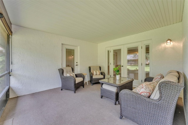exterior space with french doors