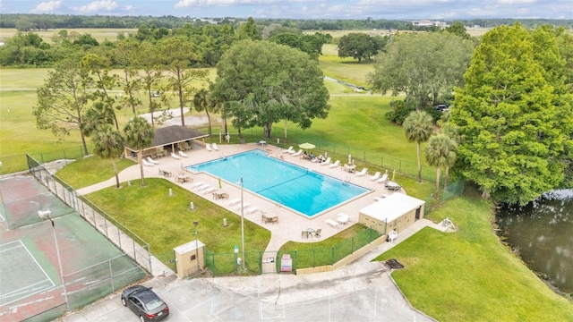 birds eye view of property