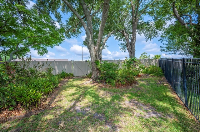 view of fenced backyard