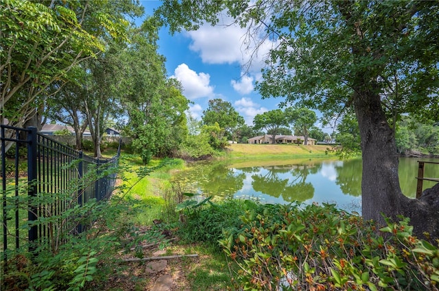 water view with fence