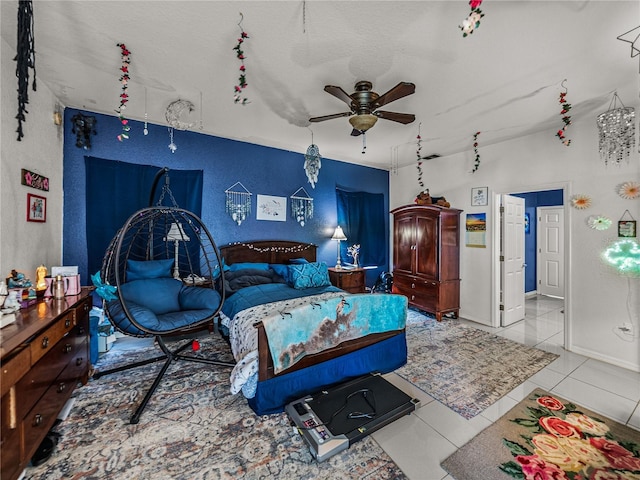 2033 Normandy Heights Dr, Winter Haven, FL 33880 - tiled bedroom featuring ceiling fan