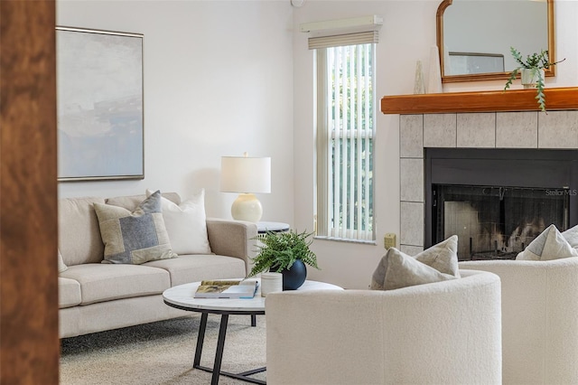 3226 Cherry Hill Cir S, Lakeland, FL 33810 - living room with a tile fireplace