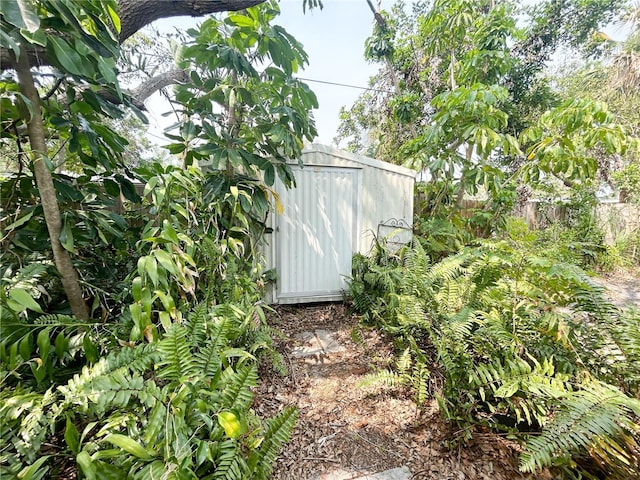 2415 Goldenrod St, Sarasota, FL 34239 - view of yard with a shed