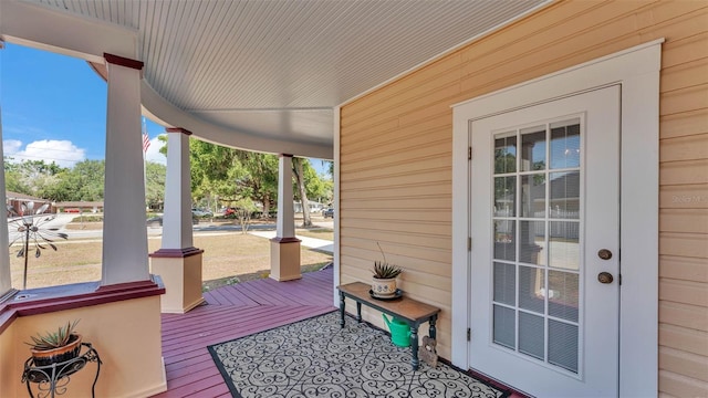 410 S Broadway Ave, Bartow, FL 33830 - wooden terrace with covered porch