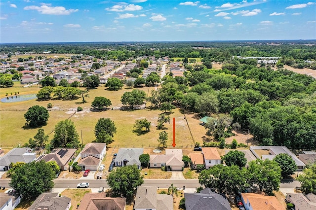 aerial view with a residential view