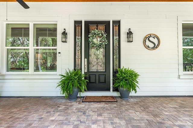 entrance to property with a porch