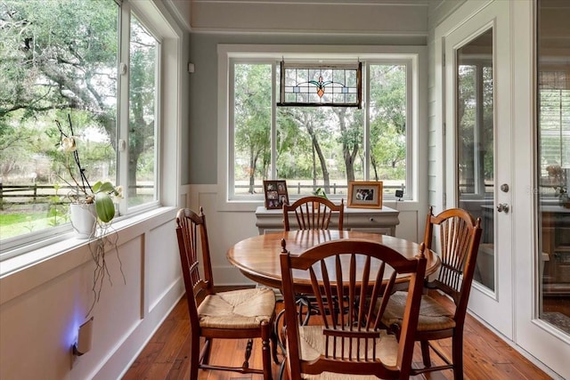 view of sunroom