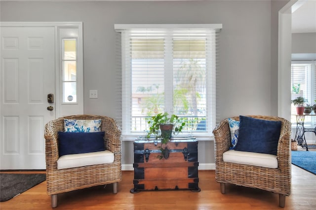 4116 4th Ave NE, Bradenton, FL 34208 - sitting room with plenty of natural light, baseboards, and wood finished floors
