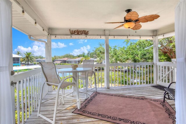 4116 4th Ave NE, Bradenton, FL 34208 - deck with ceiling fan