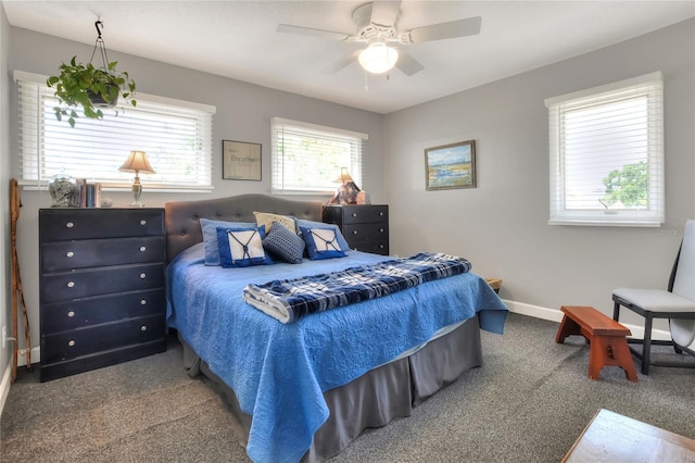 4116 4th Ave NE, Bradenton, FL 34208 - carpeted bedroom featuring baseboards and a ceiling fan