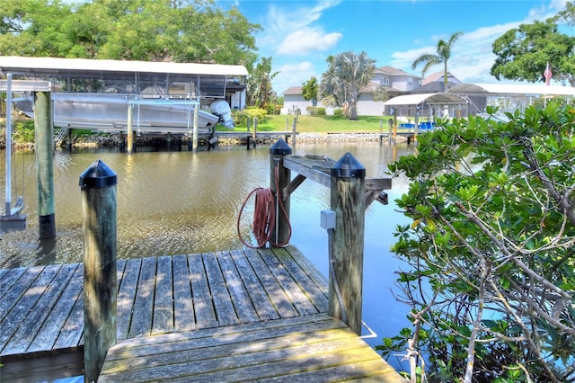 4116 4th Ave NE, Bradenton, FL 34208 - view of dock featuring a water view and a residential view