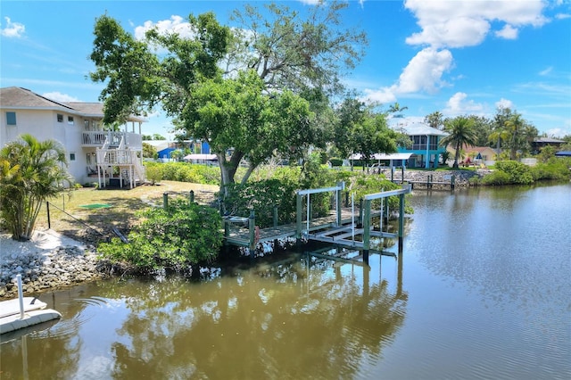 4116 4th Ave NE, Bradenton, FL 34208 - dock area featuring boat lift and a water view