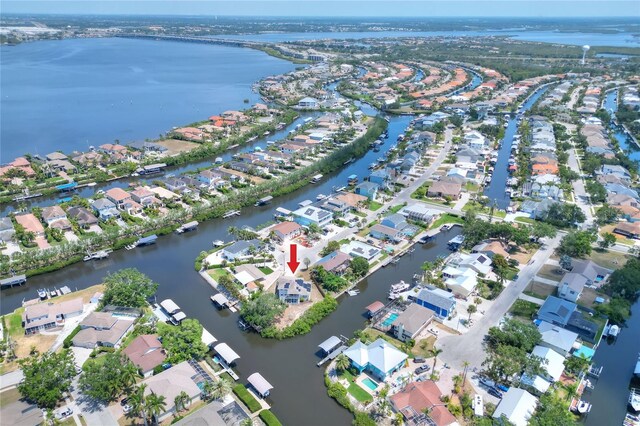 4116 4th Ave NE, Bradenton, FL 34208 - bird's eye view with a water view and a residential view