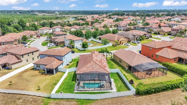 aerial view featuring a residential view