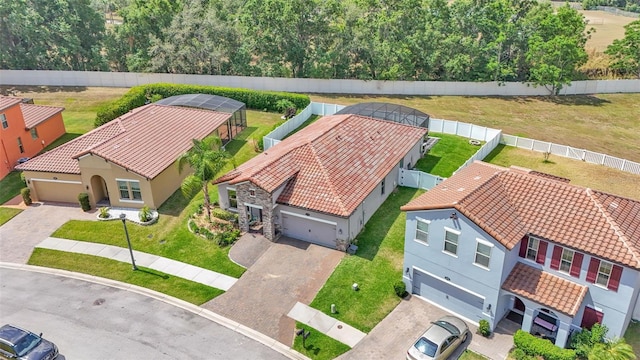 bird's eye view with a residential view
