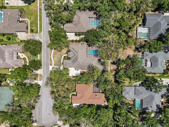 aerial view with a residential view