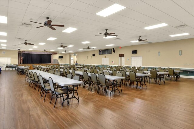 525 Eagle Run, Lakeland, FL 33809 - dining room with wood finished floors and a ceiling fan