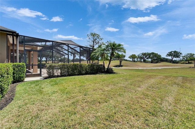 1295 Osprey Landing Dr, Lakeland, FL 33813 - view of yard with a lanai