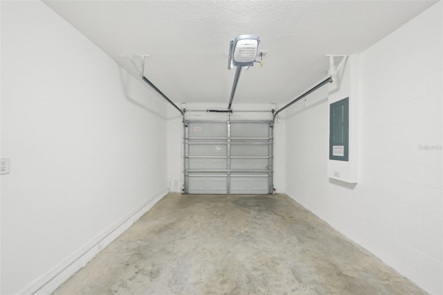 garage with electric panel