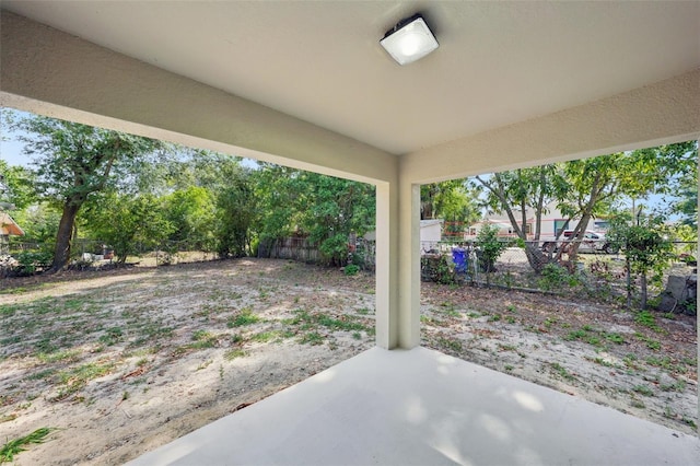view of patio with a fenced backyard
