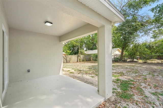 view of patio with a fenced backyard