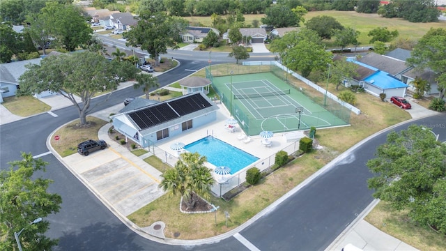 bird's eye view with a residential view
