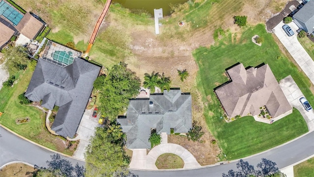 bird's eye view with a residential view