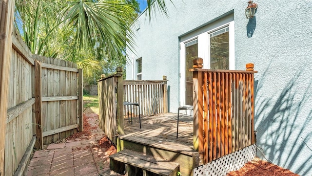 deck with fence