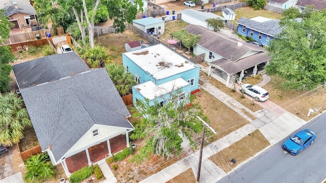 aerial view with a residential view