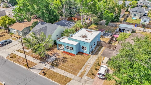 aerial view featuring a residential view