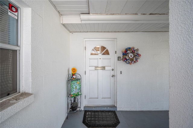 view of doorway to property