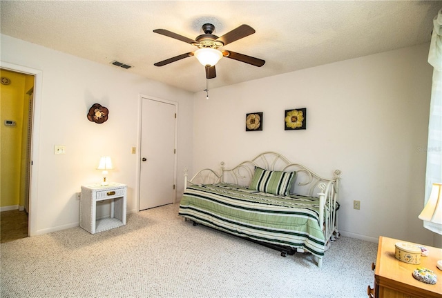 4976 Pleasant Hollow Trl, Lakeland, FL 33811 - bedroom featuring visible vents, carpet flooring, baseboards, and a ceiling fan