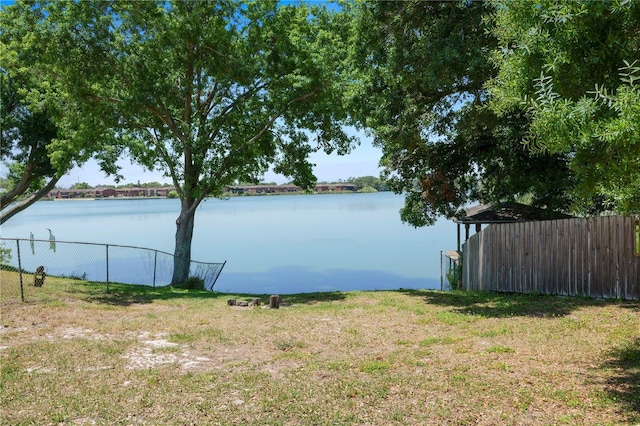 water view with fence