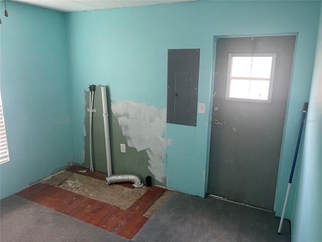 interior space featuring electric panel