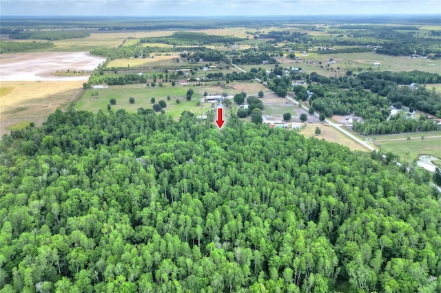 drone / aerial view with a rural view