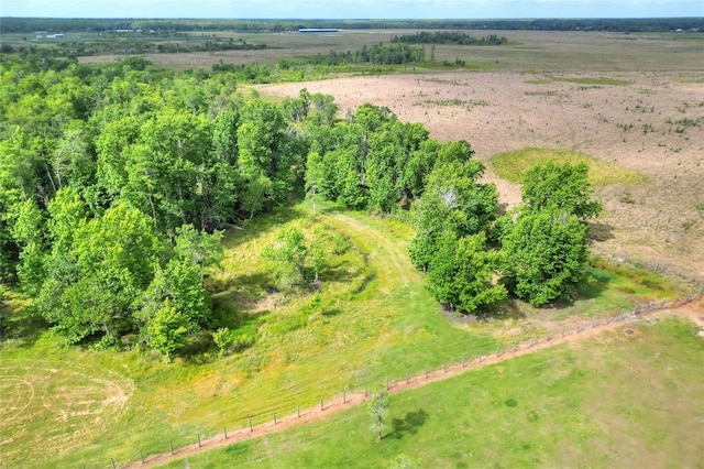 drone / aerial view with a rural view