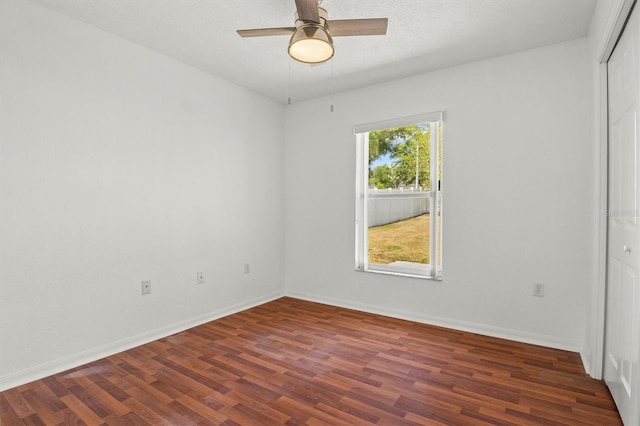 2812 Hickory Ridge Dr, Lakeland, FL 33813 - unfurnished room featuring a ceiling fan, baseboards, and wood finished floors