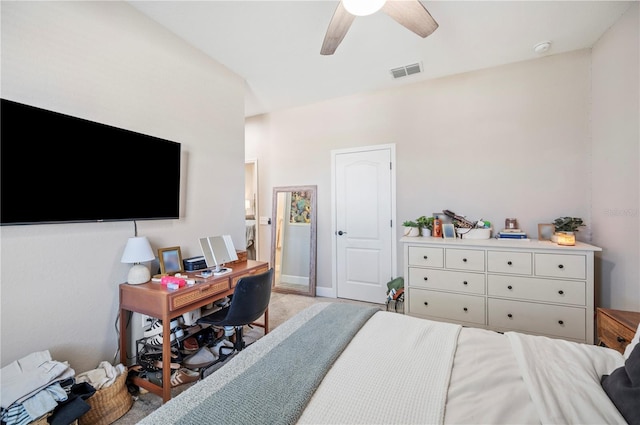 5531 Pebble Beach Dr, Lakeland, FL 33812 - bedroom with ceiling fan and visible vents